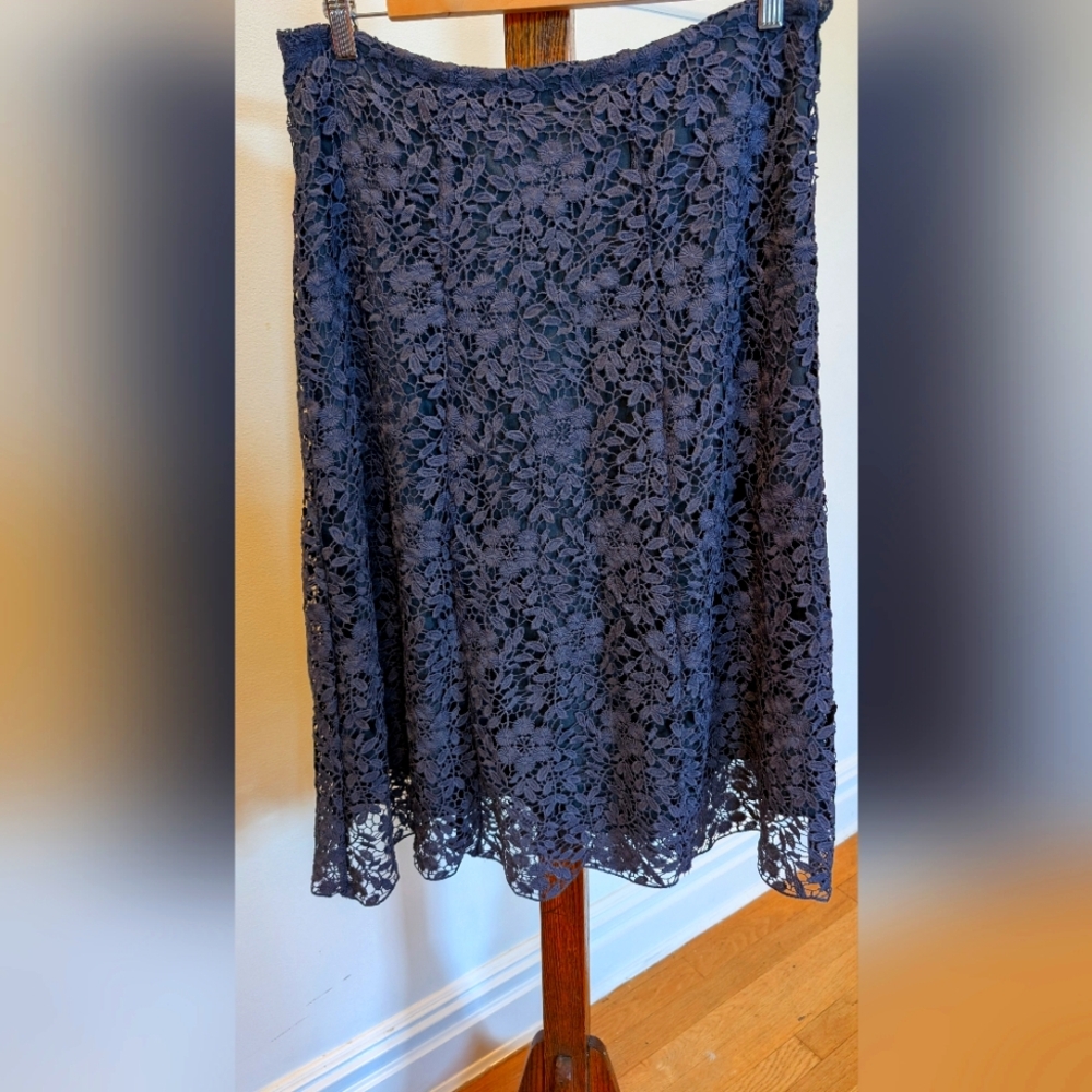 Elegant Lace Slate Grey Skirt